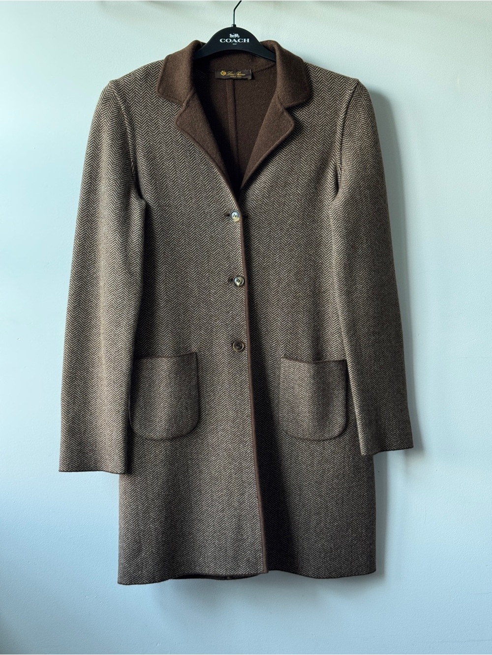 Loro Piana Reversible Cashmere Double- Face Coat IT 44 Brown